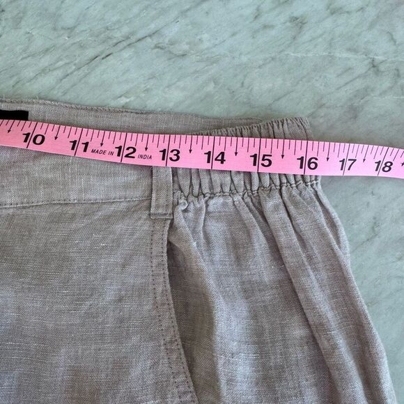 Jones New York 100% linen cropped pants elastic waist size L - Picture 4 of 6